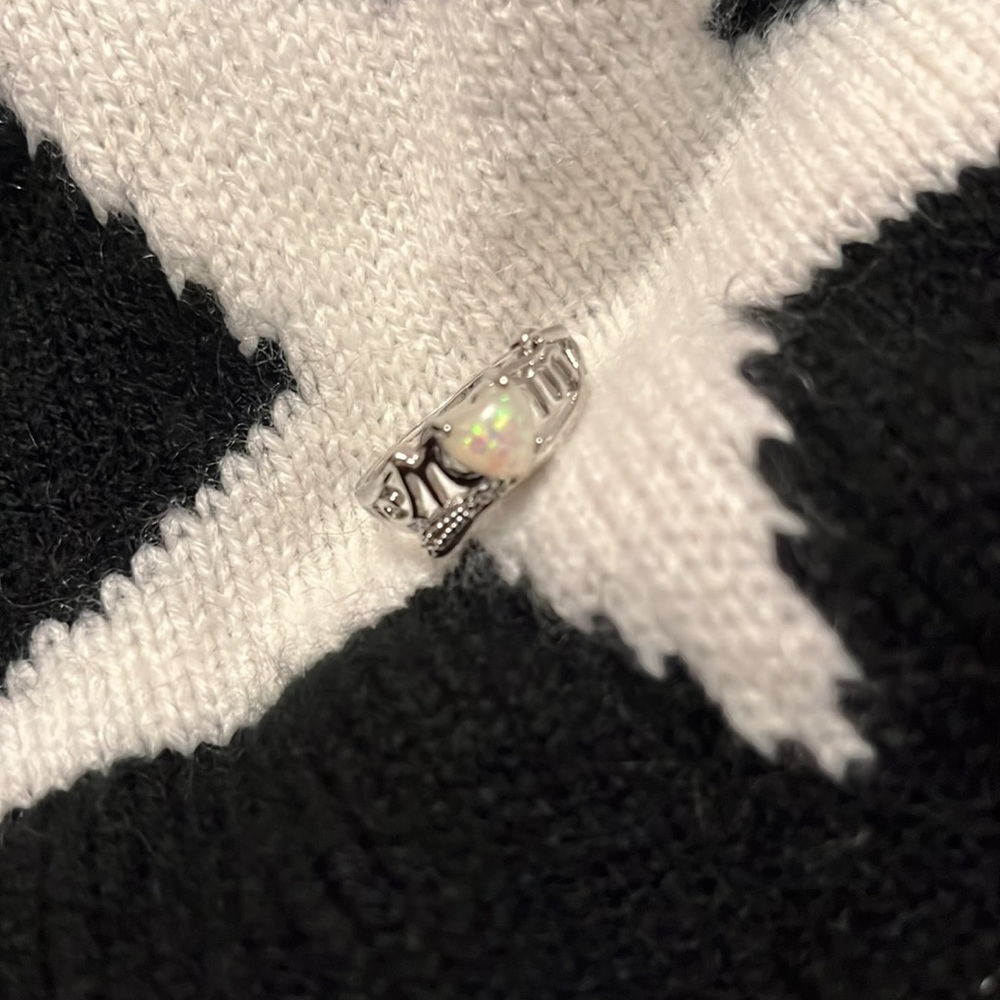 SOLD🧿🧿🧿🧿🧿🧿🧿SILVER FIRE 🔥 OPAL MOM 💍 RING 925 SZ.9🆕🏷️ - Picture 7 of 16